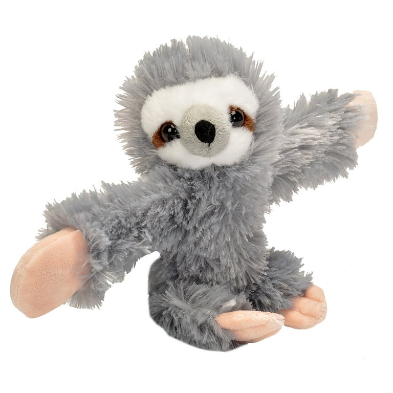 Wild Republic Cute Stuffy Plushie Huggers Sloth, Slap Bracelet