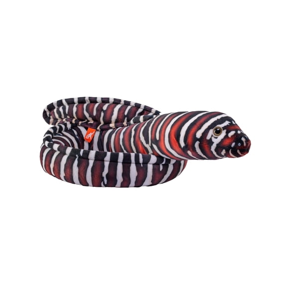Wild Republic Living Ocean Zebra Moray Eel, Stuffed Animal, 54 Inches, Plush Toy, Fill is Spun Recycled Water Bottles