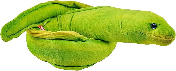 Wild Republic Gelippte Seeschlange Kuscheltier – 137 Cm, Aus Recycelten Plastikflaschen | Realistisches Plüschtier