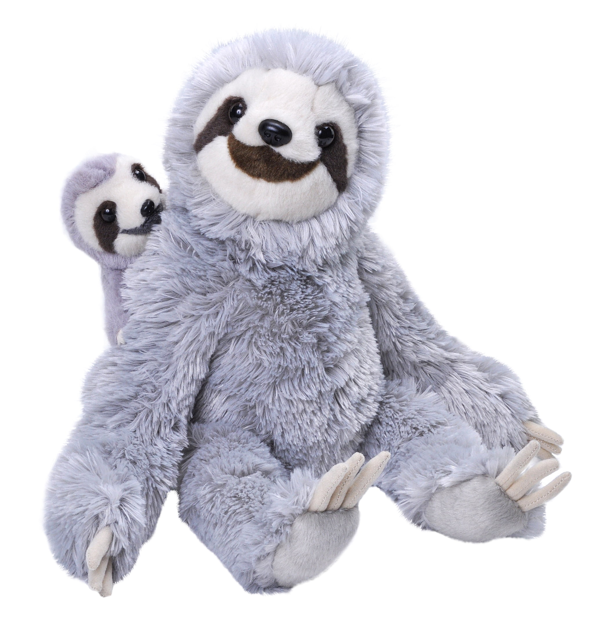Wild Republic Mom and Baby Sloth, Stuffed Animal, 12 Inches, Gift for Kids, Plush Toy, Fill is Spun Recycled Water Bottles
