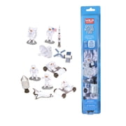Wild Republic Figures Tube, Outer Toys, Shuttle, Astronaut, Space Station, Apollo Spacecraft, Lunar Rover, Saturn Rocket, Satellites 1.5 Inches to 3 Inches