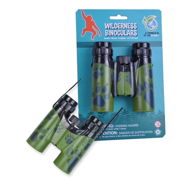 Wild Republic Binoculars with Bear Claw Wilderness Design, Gift for Kids, Great for Nature Watching