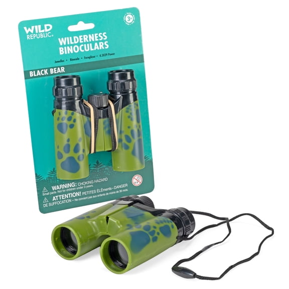 Wild Republic Binoculars with Bear Claw Wilderness Design, Gift for Kids, Great for Nature Watching