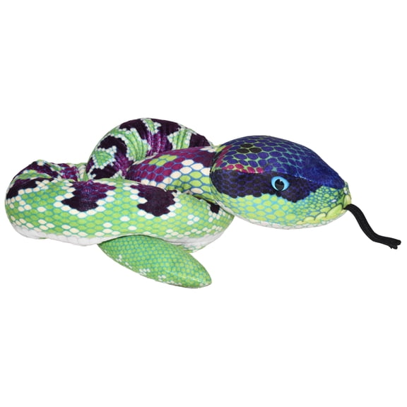 Wild Republic Snake Plush, Stuffed Animal, Plush Toy, Kids Gifts, Pet Snake, Green Purple, 54 Inches