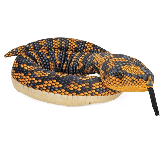 Wild Republic Snake Jungle Carpet Python Scales, Stuffed Animal, 54Inches, Plush Toy, Fill is Spun Recycled Water Bottles