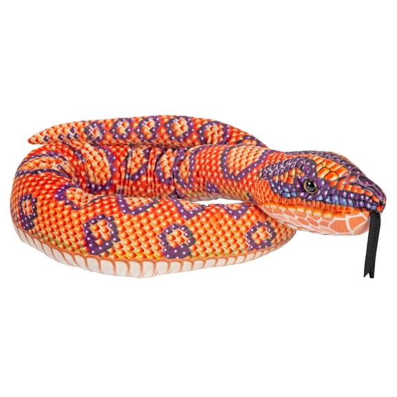 Wild Republic Snake Rainbow Boa Scales, Stuffed Animal, 54Inches, Plush Toy, Fill is Spun Recycled Water Bottles