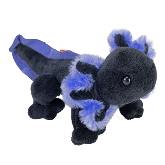 Wild Republic Pocketkins Eco Axolotl Black, Stuffed Animal, 5 Inches, Plush Toy, Made from Recycled Materials, Eco Friendly