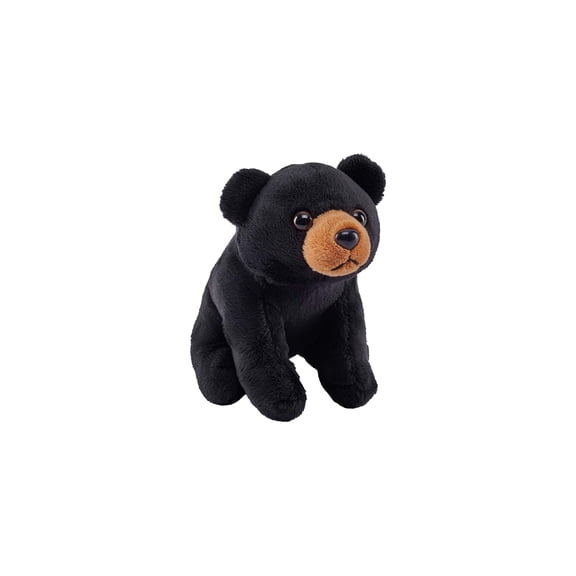 Wild Republic Pocketkins Eco Black Bear, Stuffed Animal, 5 Inches, Plush Toy, Made from Recycled Materials, Eco Friendly