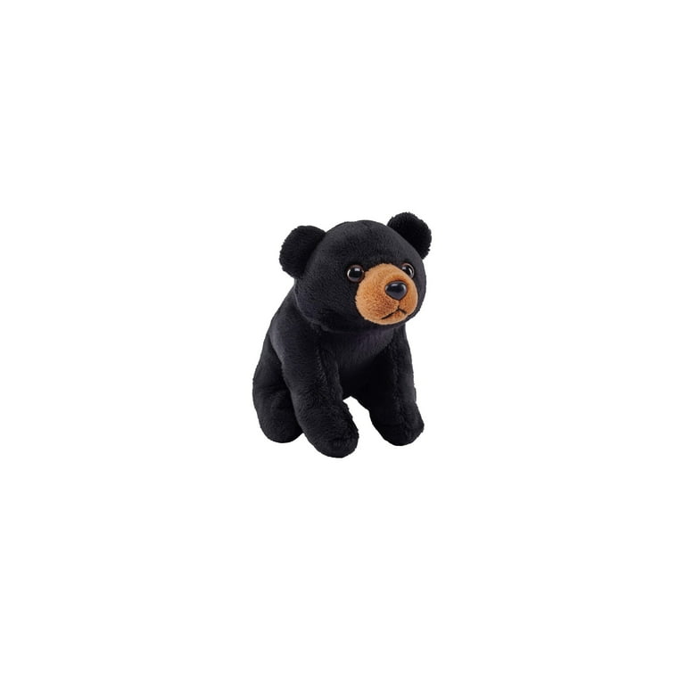 Wild Republic Pocketkins Eco Black Bear Stuffed Animal, Inches