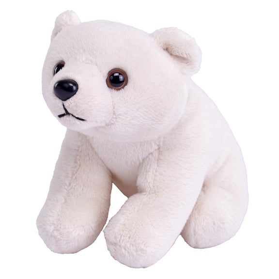 Wild Republic Pocketkins Eco Polar Bear, Stuffed Animal, 5 Inches, Plush Toy, Made from Recycled Materials, Eco Friendly