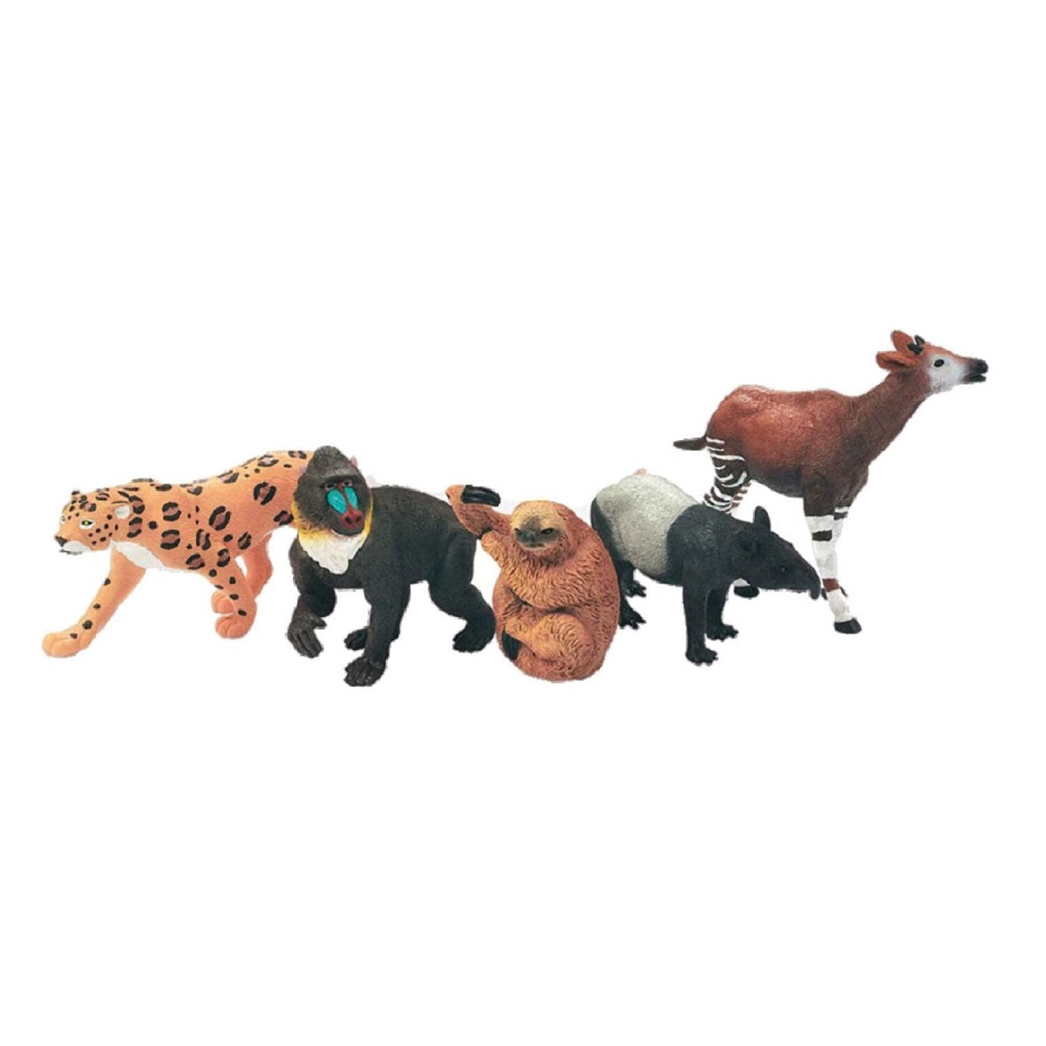 Wild Republic Rainforest Animal Figurine Set, 5 Pieces