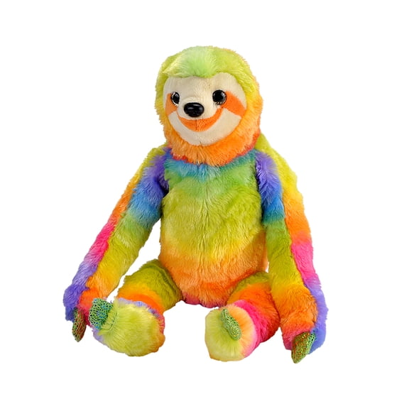 Wild Republic Rainbowkins Sloth, Stuffed Animal, 12 Inches, Plush Toy, Fill is Spun Recycled Water Bottles