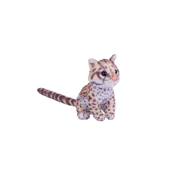 Wild Republic Rainforest Ocelot, Stuffed Animal, 6 Inches, Plush Toy, Fill is Spun Recycled Water Bottles