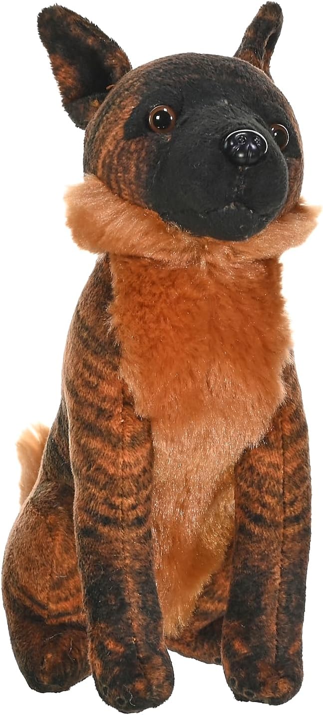 Wild Republic Rescue Dog, Malinois, Stuffed Animal, with Sound, 5.5