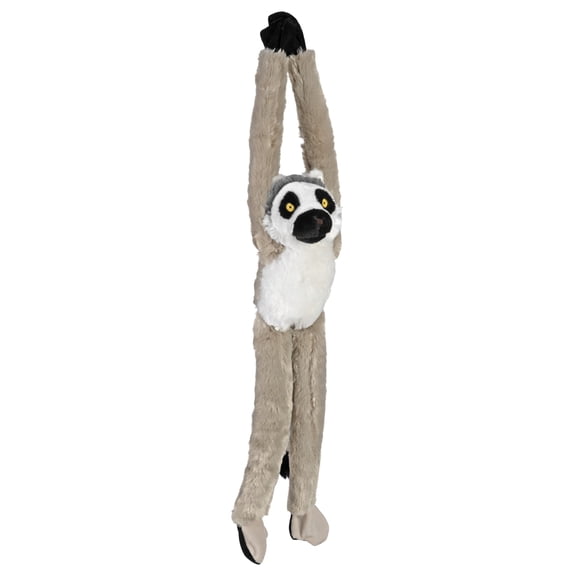 Wild Republic Ecokins Hanging Ring Tailed Lemur, Stuffed Animal, 22 Inches, Gift for Kids, Plush Toy, Made from Spun Recycled Water Bottles, Eco Friendly, Childs Room Decor