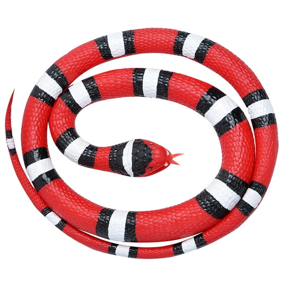 Wild Republic Rubber Snake Scarlet Snake Figurines, 46 Inches