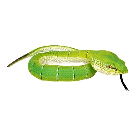 Wild Republic Snake Borneo Pit Viper, Stuffed Animal, 54 inch, Plush Toy, Fill is Spun Recycled Water Bottles