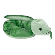 Wild Republic Squishy Snake Green, Stuffed Animal, 52 Inch, Plush Toy, Fill is Spun Recycled Water Bottles