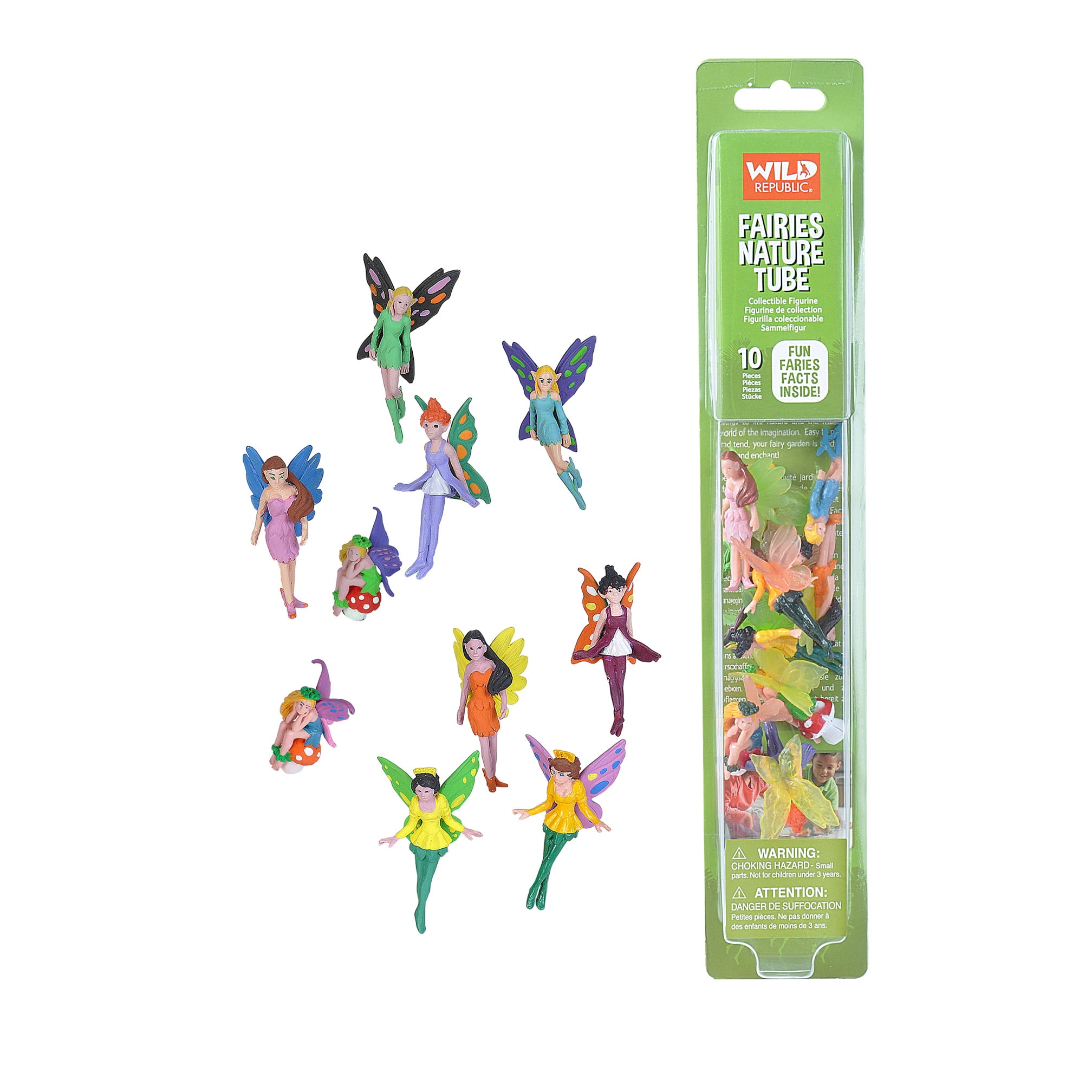Wild Republic Fairy Figurines Tube Set with Colorful Outfits
