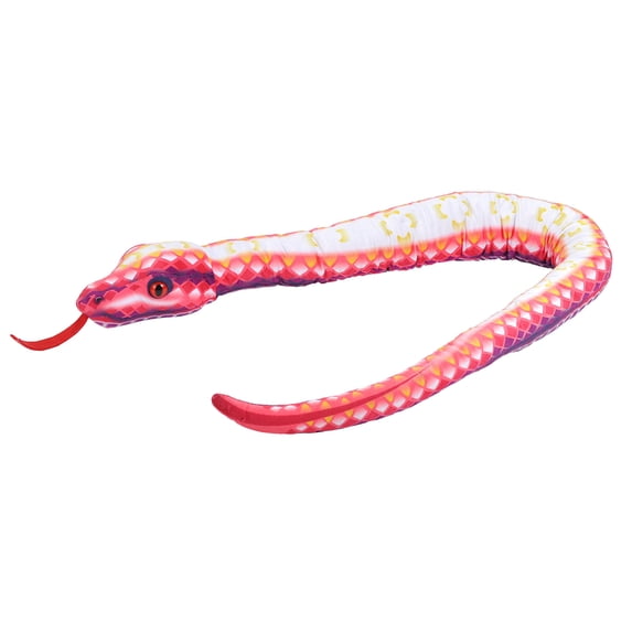 Wild Republic Vibe Brights Snake Purple, Light and Sound, 54 inches, Gift for Kids, Plush Toy, Fill is Spun Recycled Water Bottles