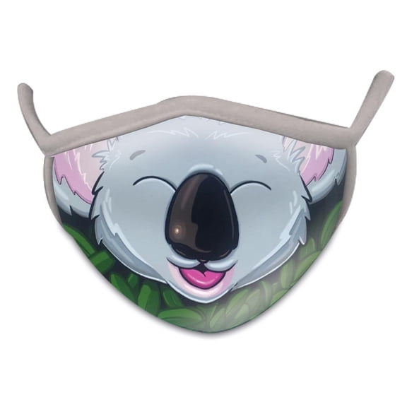 Wild Republic Wild Smiles Childs Face Mask, Great for Over Medical Face Mask, Reusable Face Mask, Washable Face Mask, Half Face Mask, Koala Design, Fashion Face Mask
