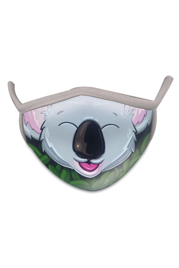 Wild Smiles Childs Face Mask, Great for Over Medical Face Mask, Reusable Face Mask, Washable Face Mask, Half Face Mask, Koala Design, Fashion Face Mask