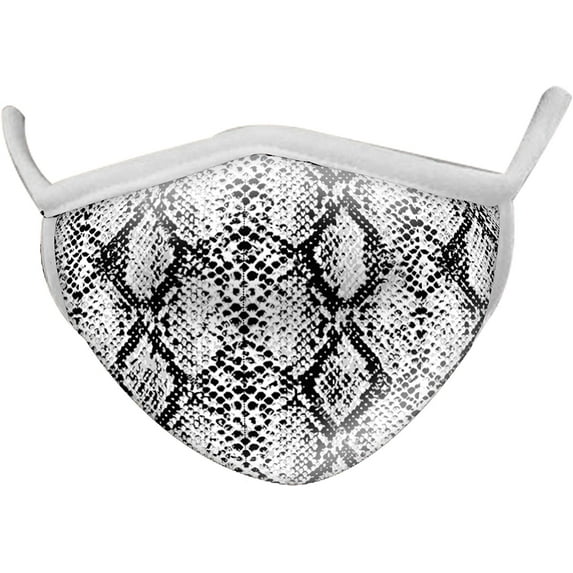Wild Republic Wild Smiles Face Mask, Reusable Face Mask, Washable Face Mask, Half Face Mask, Snake Print Design, Fashion Face Mask, Adult Face Mask