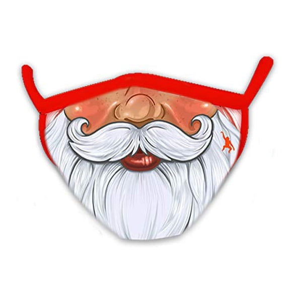 Wild Republic Wild Smiles Santa Claus Face Mask, Reusable Face Mask, Washable Face Mask, Half Face Mask, Child Face Mask, 26342