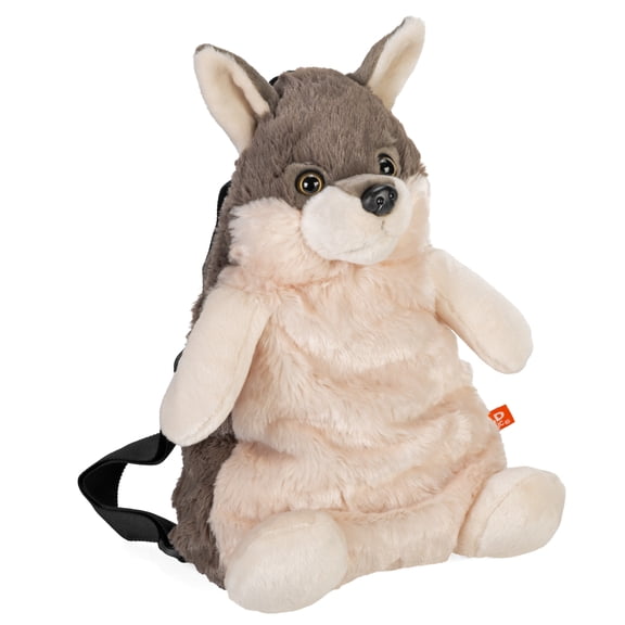 Wild Republic Backpack Wolf, Mini Backpack, Animal Bag, 14 Inches, Gift for Kids, Plush Zoo Animal