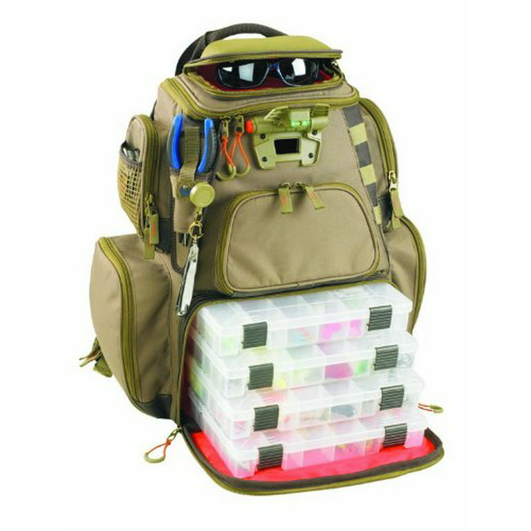 Wild River NOMAD Lighted Tackle Backpack w/4 PT3600 Trays 