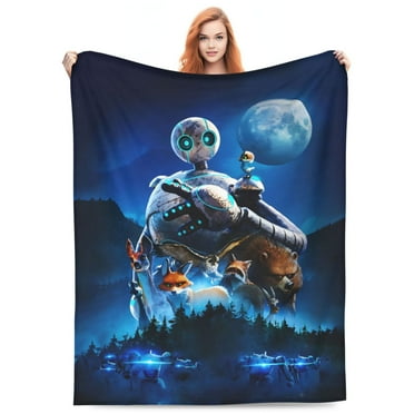 Wild Robot Blankets Lightweight Throw Blanket Soft Fleece Blanket Birthday Sofa Bedding Blanket For All Season 40"x30"