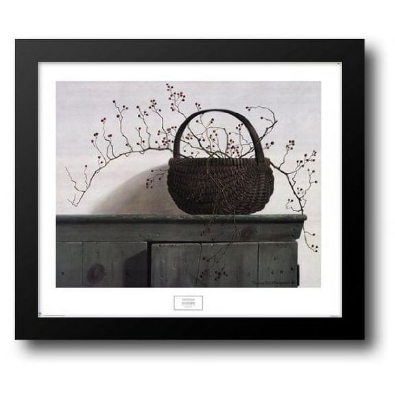 Wild Rose Berries, c.1987 36x31 Framed Art Print by Campanelli, Pauline Eble