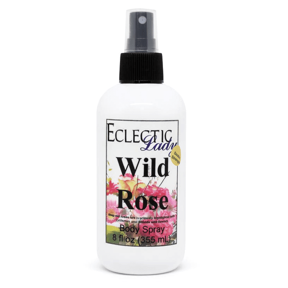 Wild Rose Body Spray, Eclectic Lady, Hydrating Mist, Unisex (Double Strength), 8 oz
