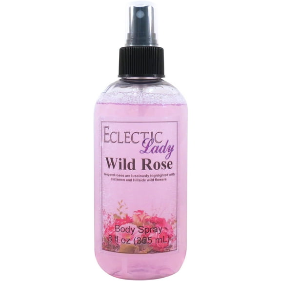 Wild Rose Body Spray, Eclectic Lady, Hydrating Mist, Unisex (Double Strength), 8 oz