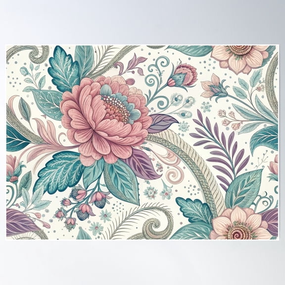 Wild Rose. Floral Design. Poster Wall Art, Modern Wall Decor For Living Room Bedroom, 24x36 UNFRAMED