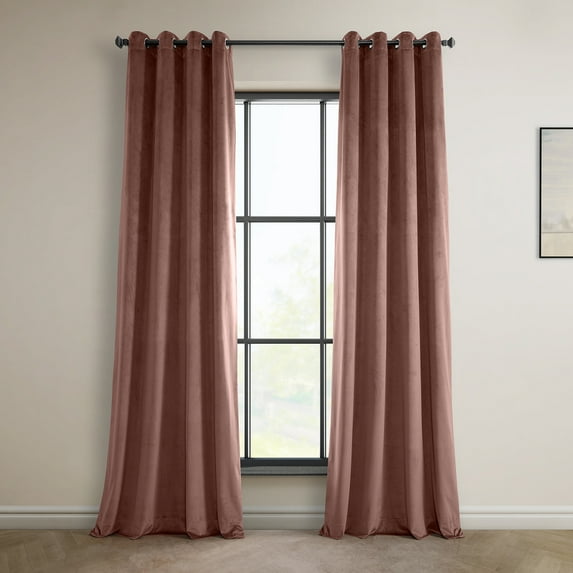 HPD Half Price Drapes Wild Rose Grommet Heritage Plush Velvet Room Darkening Curtains for Bedroom & Living Room Curtains (1 Panel), Window Curtains 120 inches long,Grommet Curtains & Drapes,50W X 120L
