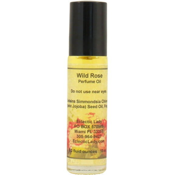 Wild Rose Perfume Oil, 0.3 Oz Portable Roll-On Fragrance