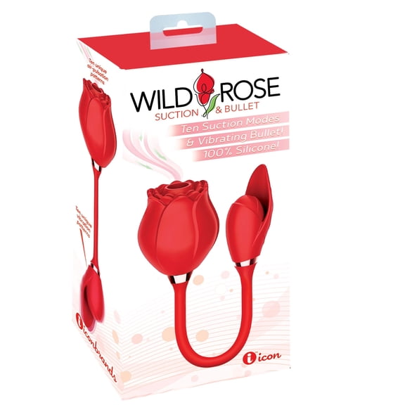 Wild Rose & Bullet Wild Rose Rechargeable Silicone Suction Vibrator
