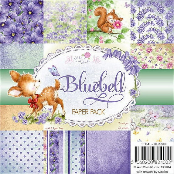 Wild Rose Studio Ltd. Single-Sided Paper Pack 6"X6" 36/Pkg-Bluebell