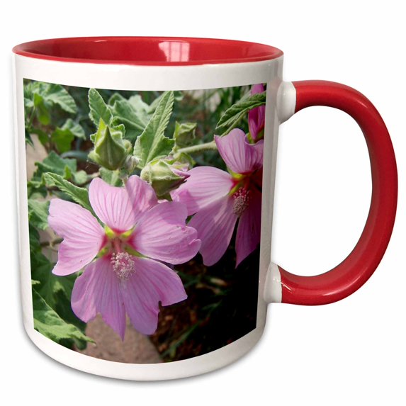 3drose, Wild Roses Pink, 11oz Two-tone Red Mug
