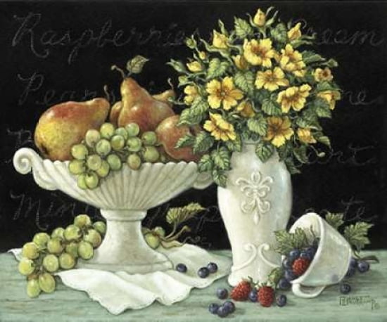 Wild Roses with Fruit Canvas Art - Janet Kruskamp (20 x 24)