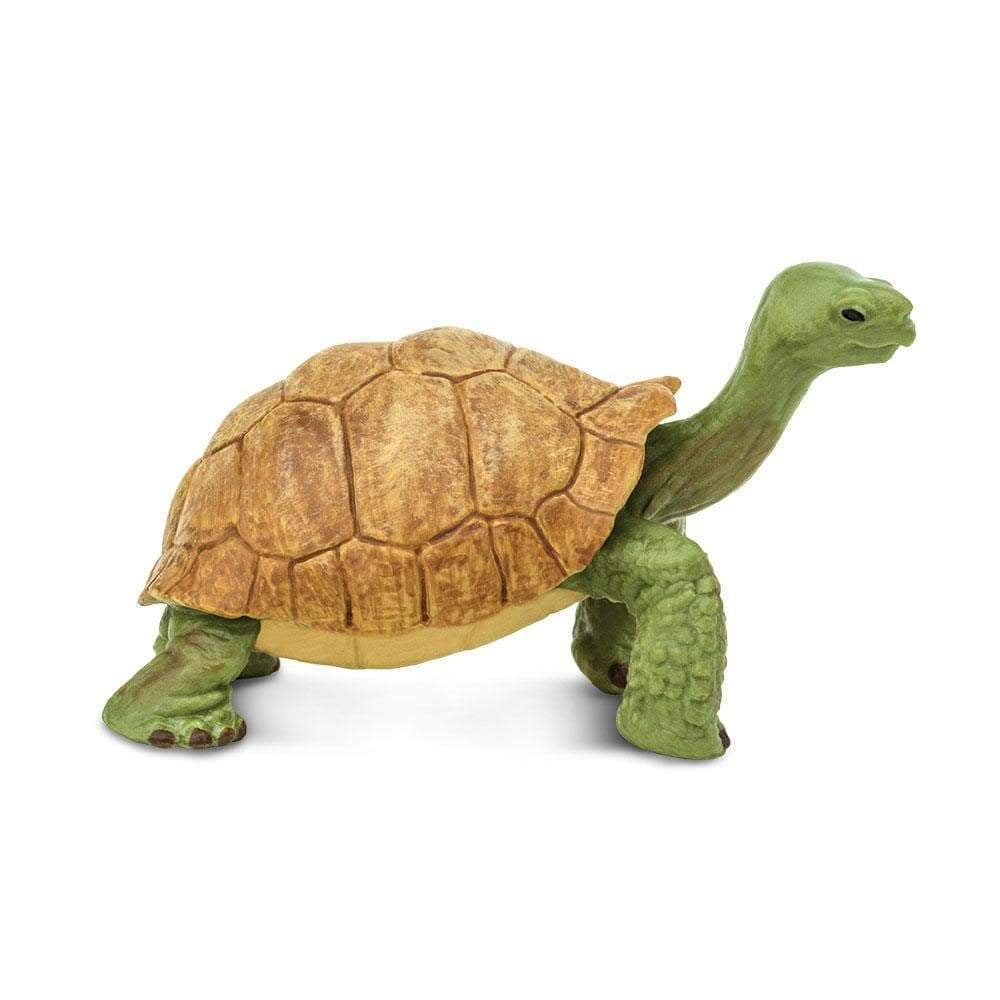 Hand-Painted Green and Brown Giant Tortoise Figurine