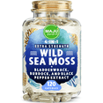 thumbnail image 1 of MAJU's Irish Sea Moss Capsules (120ct), Raw, Wildcrafted, Organic, w/ Bladderwrack Plus Burdock Root, Sebi Inspired Seamoss Pills Powder, Wild, 1 of 7