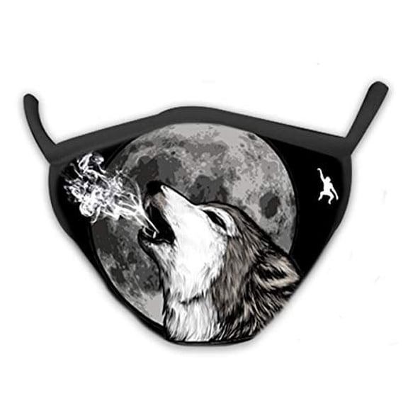 Wild Smiles Wolf Face Mask, Adult, Reusable Face Mask, Washable Face Mask, Half Face Mask (26294)
