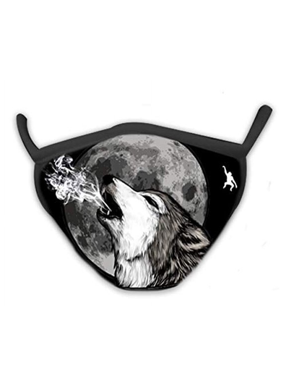 Wild Smiles Wolf Face Mask, Adult, Reusable Face Mask, Washable Face Mask, Half Face Mask (26294)