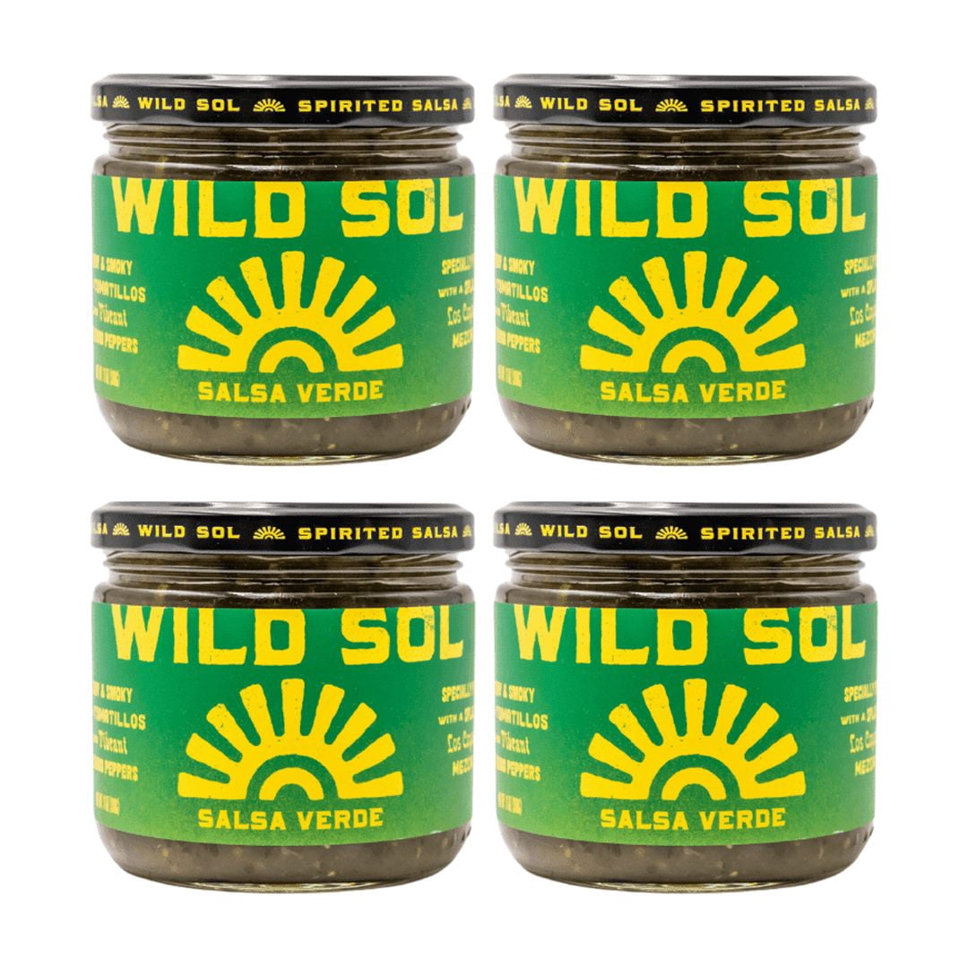Sun Sol Salsa Wild Sol Salsa Verde 4 pack, 11 oz, Glass Jar, Shelf Stable - Walmart.com