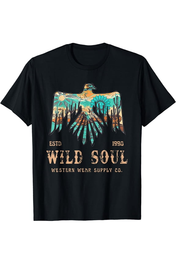 Wild Soul Western Wear Southwest Thunderbird Desert Vibes T-Shirt, Unisex T-Shirt