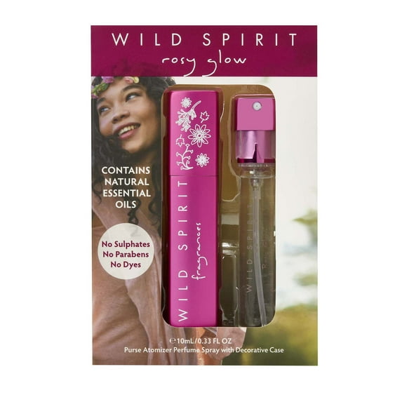 Wild Spirit Rosy Glow Perfume Spray for Women, .33 Fl Oz, Mini & Travel Size