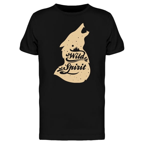 Wild Spirit Wolf T-Shirt Men -Image by Shutterstock, Male 3X-Large