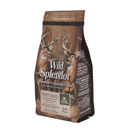WHITE TAILED SPECIALTY COFFEE Ground Colombian Arabica Med-High Roast 12 oz